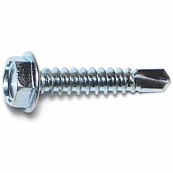 Midwest Fastener #10-16 x 1" Zinc Plated Hex Washer Head Self-Drilling Screws - 23066 - Bolts