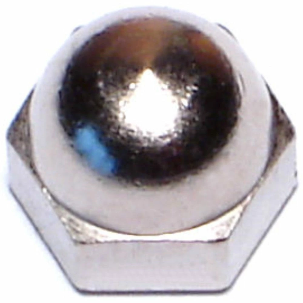 Midwest Fastener #6-32 Nickel Plated Brass Coarse Thread Acorn Cap Nuts - 80594 - Bolts 4 Midwest Fastener #6-32 Nickel Plated Brass Coarse Thread Acorn Cap Nuts - 80594 - Bolts - Image 2