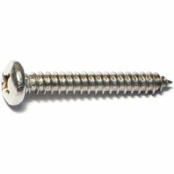 Midwest Fastener #12 x 1-1/2" 18-8 Stainless Phillips Pan Head Sheet Metal Screws - 82278 - Bolts