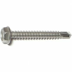 Midwest Fastener #10-16 x 1-1/2" 410 Stainless Hex Washer Head Self-Drilling Screws - 11843 - Bolts