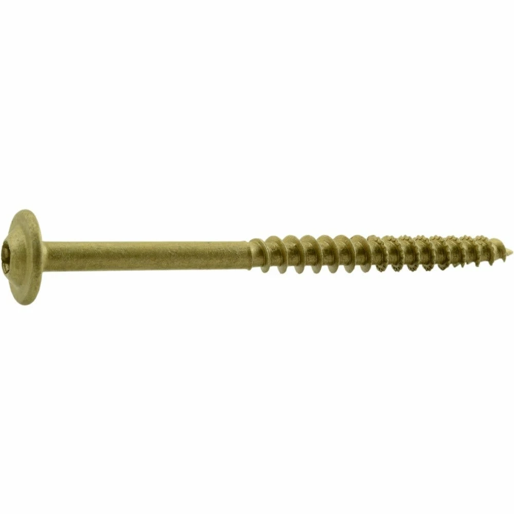 Midwest Fastener 5/16" x 4" Tan XL1500 Coated Washer Head Star Drive Saberdrive Construction Lag Screws - 52535 3 Midwest Fastener 5/16" x 4" Tan XL1500 Coated Washer Head Star Drive Saberdrive Construction Lag Screws - 52535