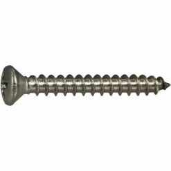 Midwest Fastener #10 x 1-1/2" 18-8 Stainless Phillips Oval Head Sheet Metal Screws - 82255 - Bolts