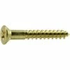 Midwest Fastener #6 x 1" Brass Phillips Flat Head Wood Screws - 21185 - Bolts