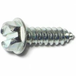 Midwest Fastener #12 x 3/4" Zinc Plated Slotted Hex Washer Head Sheet Metal Screws - 21237 - Bolts