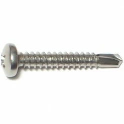 Midwest Fastener #10-16 x 1-1/4" 410 Stainless Phillips Pan Head Self-Drilling Screws - 11832 - Bolts