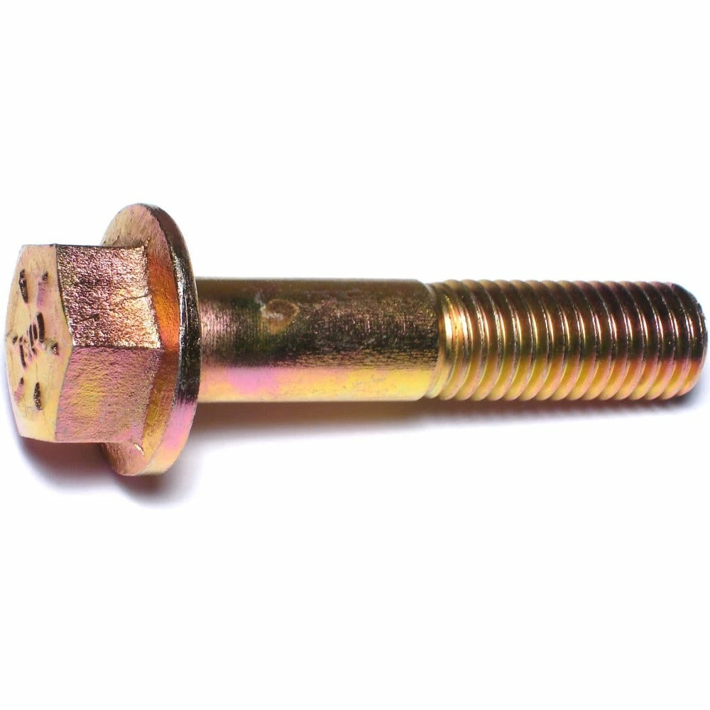 Midwest Fastener 5/8"-11 x 3" Yellow Zinc Plated Grade 8 Coarse Thread Hex Washer Head Flange Bolts - 87675 4 Midwest Fastener 5/8"-11 x 3" Yellow Zinc Plated Grade 8 Coarse Thread Hex Washer Head Flange Bolts - 87675 - Image 2