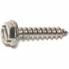 Midwest Fastener #10 x 1" 18-8 Stainless Slotted Hex Washer Head Sheet Metal Screws - 23737 - Bolts
