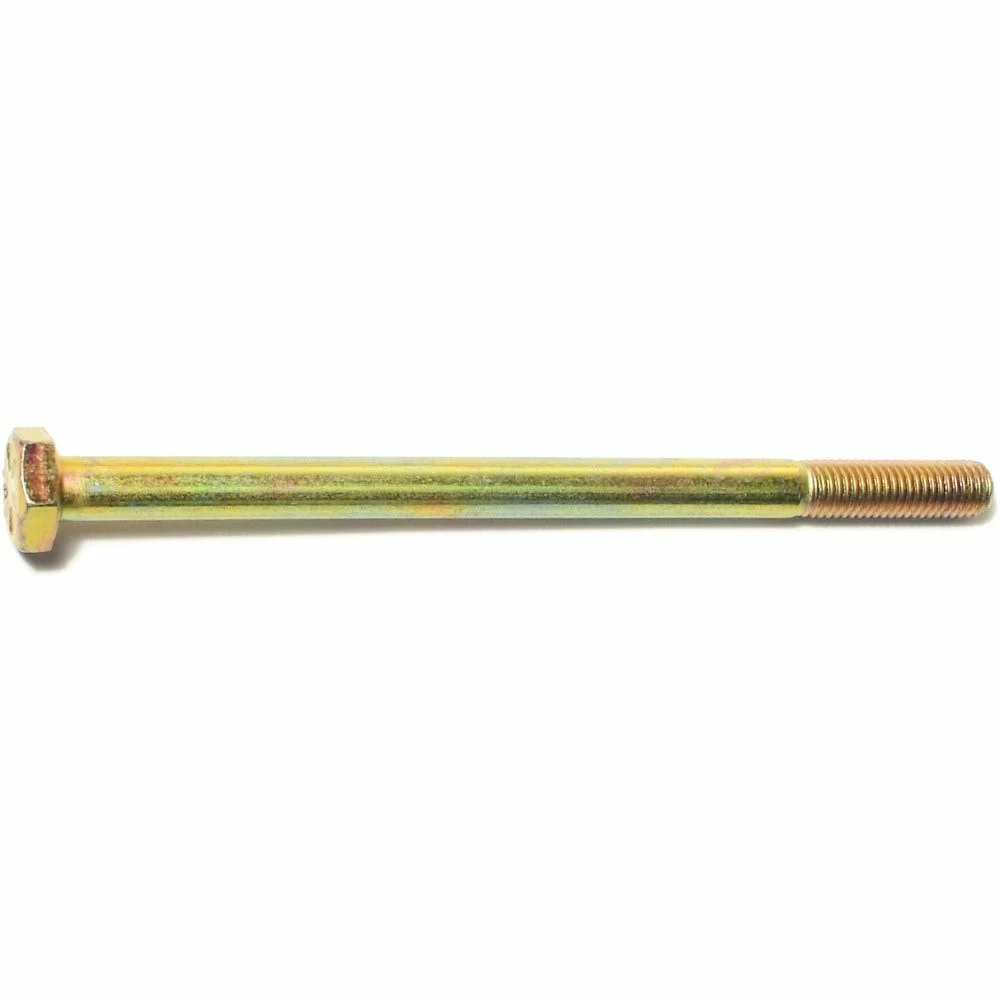 Midwest Fastener 1/4"-28 x 4" Yellow Zinc Plated Grade 8 Fine Thread Hex Cap Screws - 81967 - Bolts 4 Midwest Fastener 1/4"-28 x 4" Yellow Zinc Plated Grade 8 Fine Thread Hex Cap Screws - 81967 - Bolts - Image 2